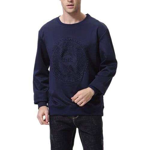 Fall 2020 new mens embossed thin sweater round neck Pullover long sleeve European size coat y968
