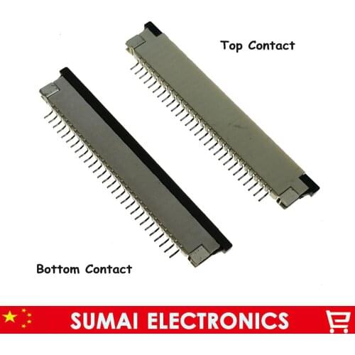 Sample, 28Pin FPC FFC connector socket,28 pin 1.0mm flex cable socket for LCD screen interface.ROHS,28P
