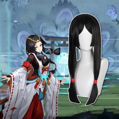 Game Onmyoji Cosplay Wigs Yao Bikuni Cosplay Wig Heat Resistant Synthetic Wig Hair Halloween Carnival Party Women Cosplay Wig