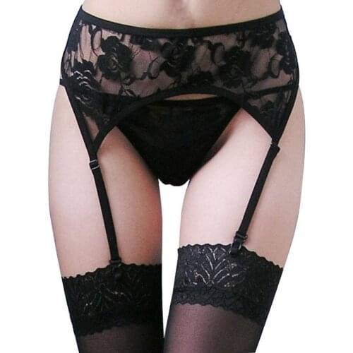 Sexy Women Ultrathin Wedding Garter Lace Top Sheer Thigh Suspender Belt Gorgeous Elastic Waist Garters Girls Suspenders