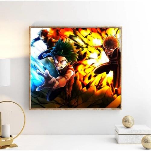 My Hero Academia Anime Poster Illustration Picture Anime Wall Art Print Decor,20 x 28 Inches,No Frame