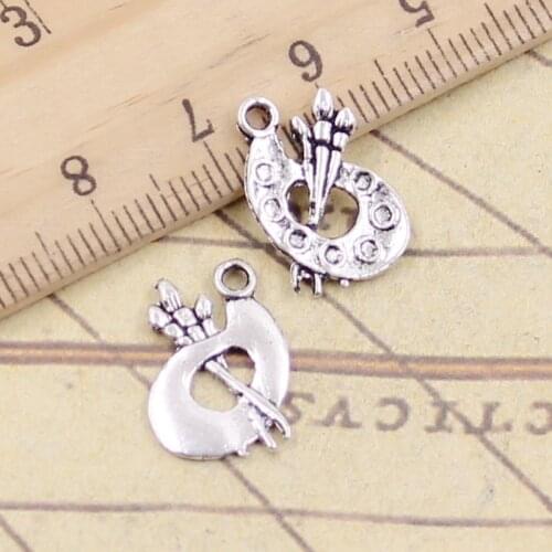 20pcs Charms Videos Plate 16x12mm Tibetan Silver Color Pendants Antique Jewelry Making DIY Handmade Craft
