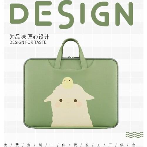Cute Cartoon Printing Laptop Briefcase Portable Storage Handbag for Macbook Xiaomi Huawei Laptop 13 15 15.6 Inch Computer Bag