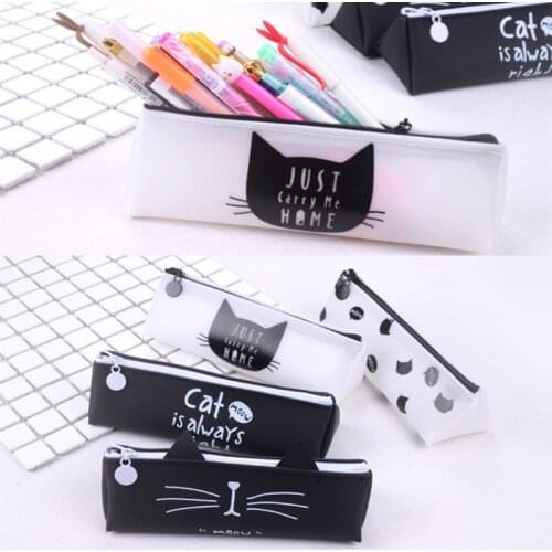 Clearance Sale Items Children Boys Girls Cute Cat Ear Pattern Pen Bag Pencil Case Pouch Student School Stationery Supplies