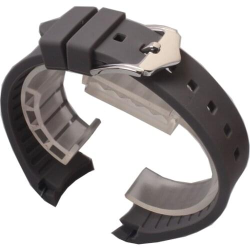 High Quality Watchbands Strap Grey With pin buckle Watch band curved end new stylish Accessories 18mm 19mm 20mm 21mm 22mm 24mm