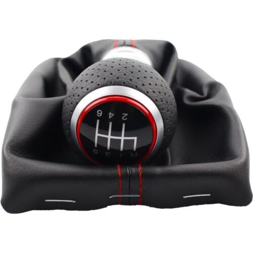 Car Accessories MT Gear Shift Knob 6 Speed Gaiter Boot Cover Lever Stick Pen For Audi A4 S4 B8 8K A5 8T Q5 8R Sline 2007-2015