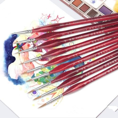 Wolf Hook Line Pen Gouache Oil Painting Watercolor Hand Painted Hook Line Pen Stroke Pointed Hook Line Pen