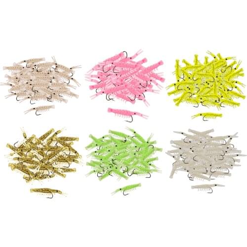 Saltwater Sea Fishing Silicone Simulation Shrimp Lure Bait Prawn Lures