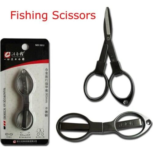 2Pcs/Lot Foldable Fishing Scissors Small Scissors Fishing Line Cutter Outdoor Travel Scissors