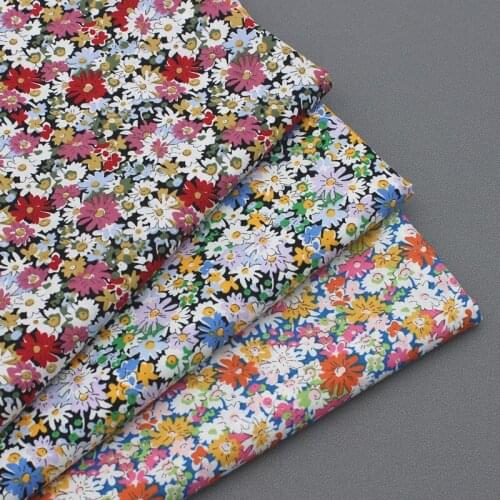 50cm*145cm/piece,Fashionable Daisy Pure Cotton Cloth,Shirt,Dress,Headscarf,Doll,Curtain,Tablecloth Fabric,DIY Handmade Material