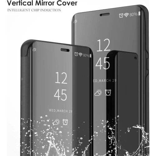 Smart Mirror Flip Phone Case For Samsung Galaxy S10 Case For Samsung Galaxy S10 Lite Plus Clear View Back Cover Case