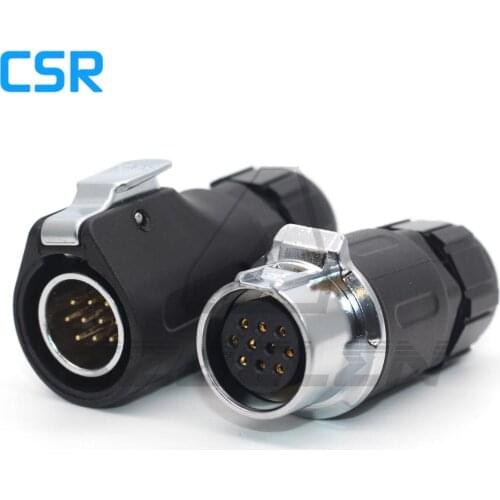 XHP20 , Waterproof Connector 10 Pin Automotive power supply Cable Connector Male Plug and Female Socket Docking connector IP67