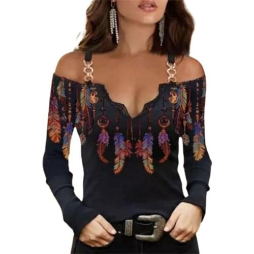 Women Summer Plus Size shirt Horizontal Neck Retro Skin-friendly Ladies Slim Effect Long-sleeved Pullover Party