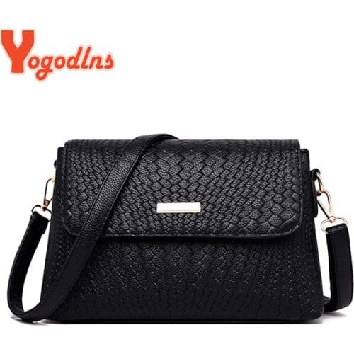 Yogodlns Women Shoulder Bags Small Satchel Simple Design Female Crossbody Bag Soft PU Leather Flap Bag Messenger Bags Sac Femme
