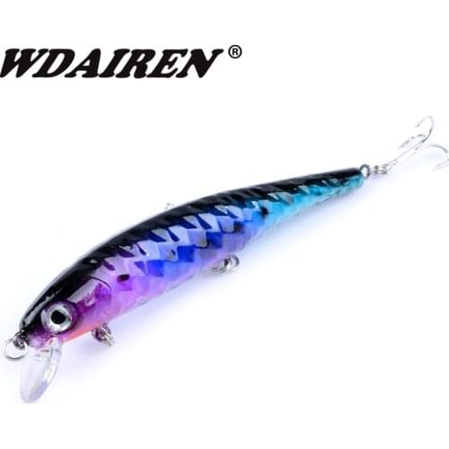 1Pcs Minnow Fishing Lure 12cm 14g Floating Wobblers lures Artificial Laser Hard Plastic Bait Crankbait bass Pesca Fishing tackle