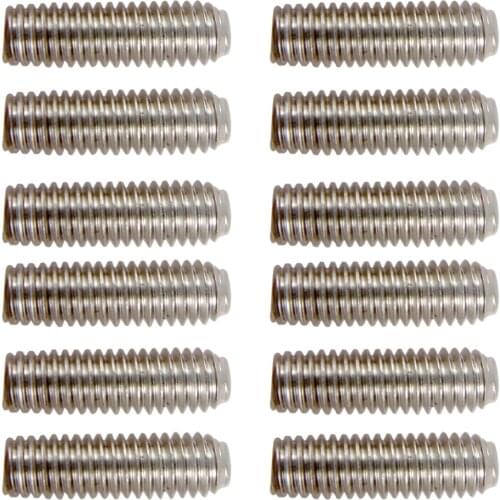1 Pack/12pcs Guitars Bridge Saddle Height Adjust Hexagon Screws Bolts Silver Luthier Tools DIY