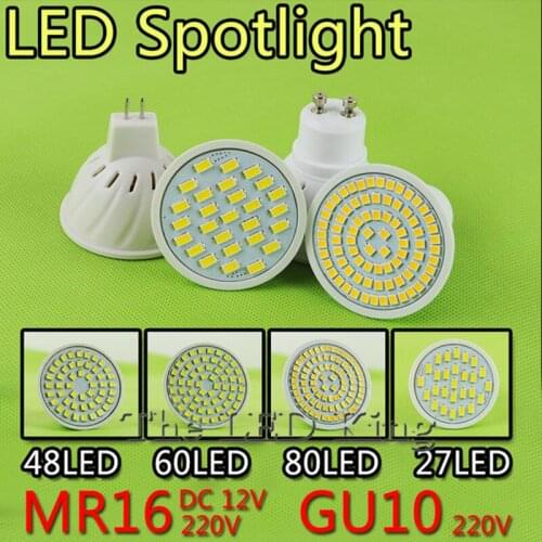 10PCS 7W 9W 12W GU10 MR16 E27 LED Bulbs Light 220V SMD 2835 Led Spotlights Warm / Cool White / White GU 10 GU5.3 Base LED Lamp