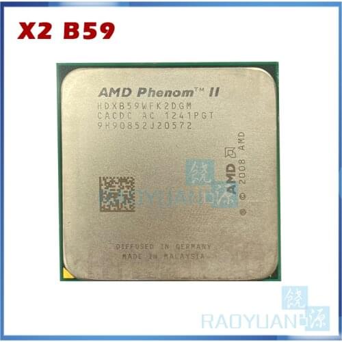 AMD Phenom X2 B59 3.4GHz Dual-Core CPU Processor X2-B59 HDXB59WFK2DGM 80W Socket AM3 938pin
