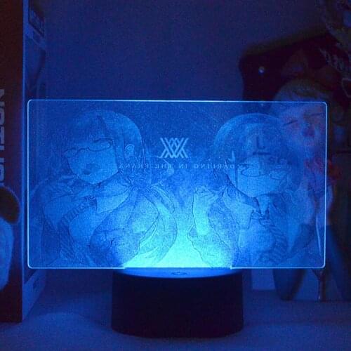 Anime DARLING in the FRANXX 02 Vivid 3D Picture Lamp Amazing LED Desk Decoration Nightlight Otaku Bedroom Manga Art Friends Gift