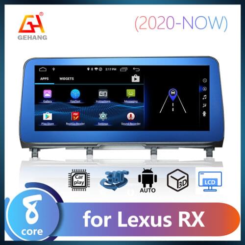 GEHANG 12.3'' Car Radio touch screen 2din android 10.0 For Lexus RX 200 450 2020-NOW Multimedia Audio Navi Carplay wireless