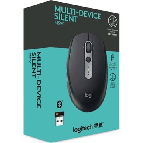 Logitech M590 Wireless Mouse ,Unifying Bluetooth Dual mode Computer Laptop Flow Mouse2.4g wireless mouse
