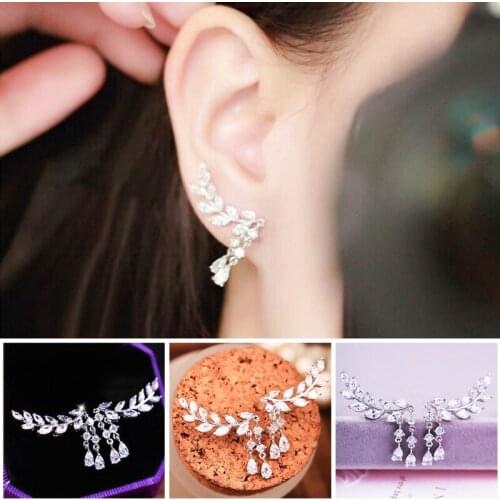 Bohemian NO Piercing Crystal Rhinestone Ear Cuff Earrings For Women Wrap Stud Clip Earrings Girl Trendy Earrings Jewelry Bijoux