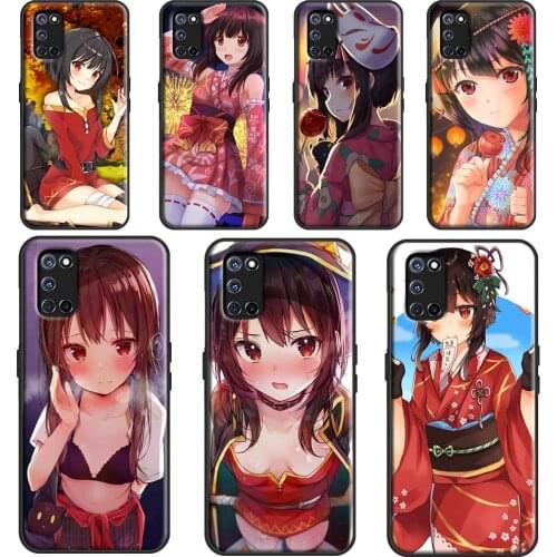 Megumin Konosuba Anime Cover For OPPO A5 A9 A53 A31 2020 A1K A3S A5S A15 A52 A72 A83 A91 A93 Find X3 Pro F5 Case