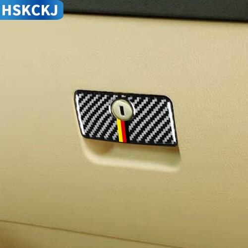 For Volkswagen VW Golf 4 MK4 1999-2004 Multiple Colors Carbon Fiber Stickers Co-Pilot Interior Glove Box Handle Cover Frame Trim
