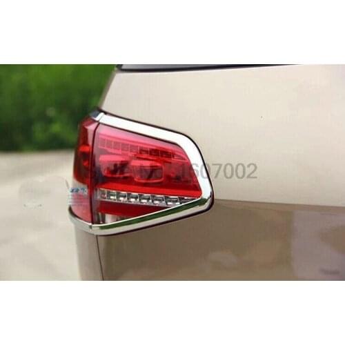 For Volkswagen Golf 7 MK7 2014 2015 4pcs Chrome Car Rear Tail Lgiht Lamp Shade Cover Molding Trim Bezel Protectors Accessories