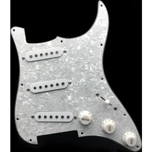 Single Coil Alnico Electric Guitar Pickguard Pickups AlnicoLoaded Prewired 11 Hole SSS Red/White Pearl/White Guitar Accessories