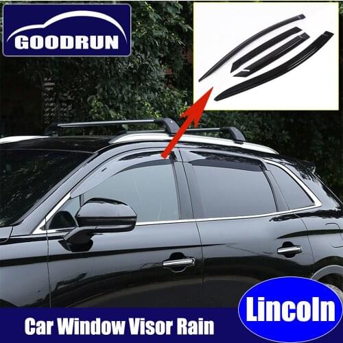 Car Window Visor Rain for Lincoln MKC MKX MKZ NAUTILUS rain sun vent shades sun rain shield guard protector deflector