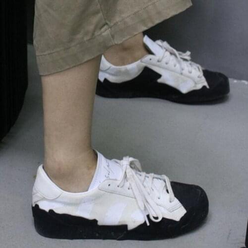 Black Sole White Sneakers Summer Women Shoes New Casual Canvas Shoes Woman Fashion Breathable Lace Up Flat Ladies Shoes