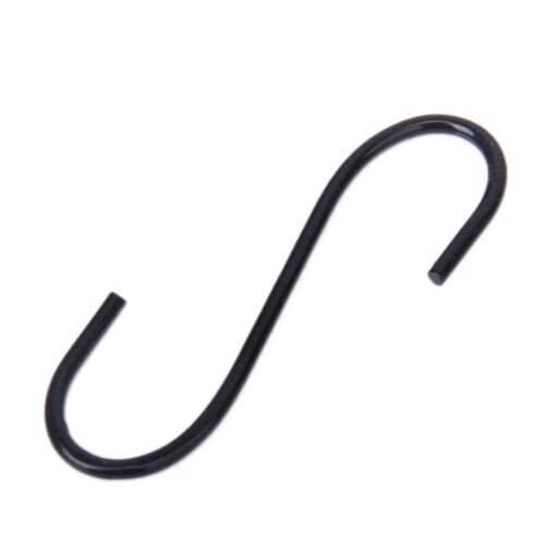 KSOL 1 x 3" S-Shape Metal Hook---Black