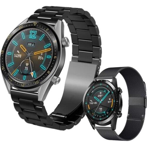Metal Strap For Huawei Watch GT/GT2 46MM Honor Magic 2 Smart Band Bracelet Stainless Straps For TicWatch Pro Wristband Correa