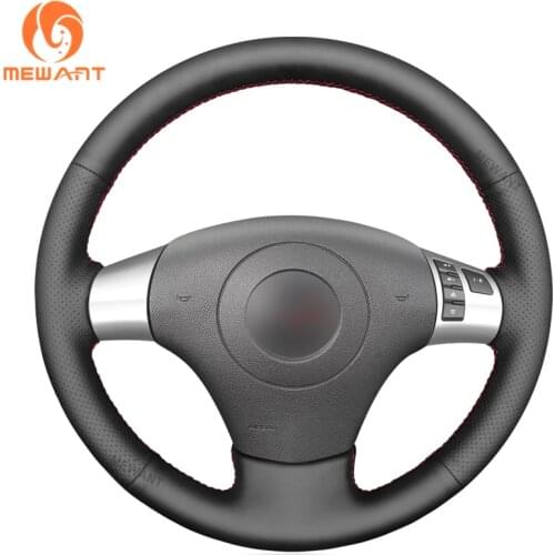 MEWANT Black Artificial Leather Steering Wheel Cover for Chevrolet Corvette 2006 2007 2008 2009 2010 2011-2011