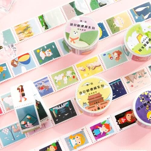 Mini Post Office Series Washi Tape Vintage Adhesive Masking Tape DIY Scrapbooking Sticker Label Japanese