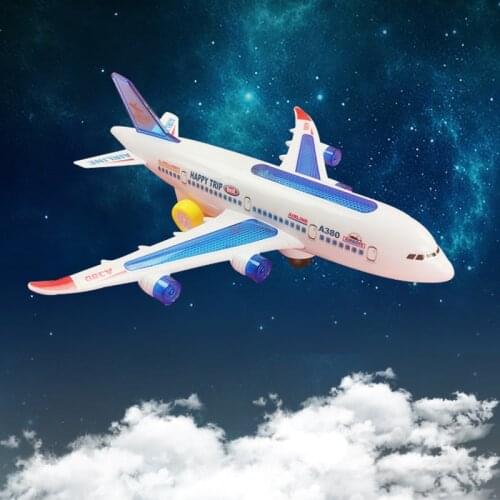 Electric toy airplane airliner simulation model Universal wheel cool lighting music Model airplane gift for children kids boys
