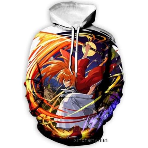 New Rurouni Kenshin 3D Print Causal Clothing Fashion Men Women Tracksuits Crewneck Hoodies Plus size S-7XL harajuku man hoodies