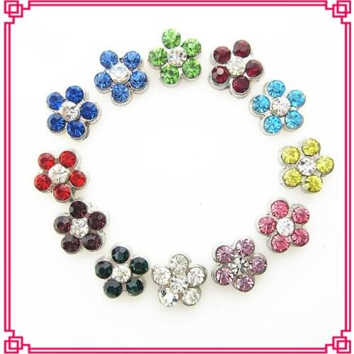 Wholesale 120Pcs Mixed Crystals Flowers Birthstones Floating Charms Making Living Locket Necklaces DIY Jewelry