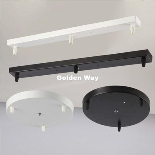 Free Shipping Pendant Lamp Base High-grade Lighting Accessories Black White Round Rectangular Ceiling Base Rose Canopy Plate