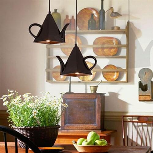 Teapot Pendant Light for Kitchen Bar Bedroom Dining room Hanging Light Creative Design E27 Bulb Tea Cup teapot pendant light