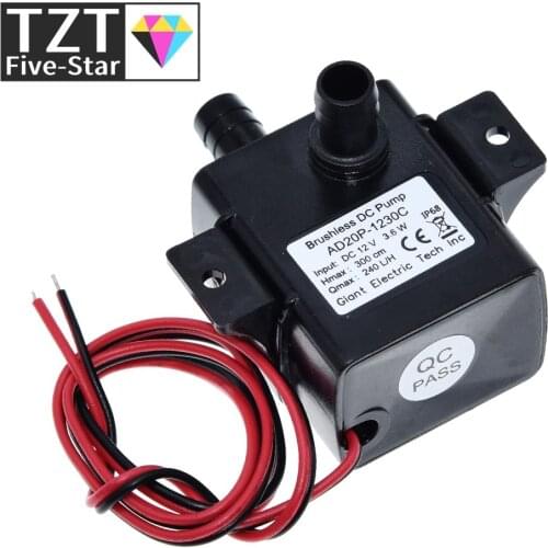 TZT New Mini DC12V 3m 240L/H Brushless Motor Submersible Water Pump Home G08 Drop ship