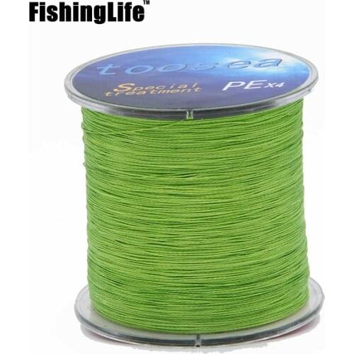 FishingLifeSuper Strong 300M 4 Strands Weaves PE Braided Fishing Line Rope Multifilament 20LB 25LB 30LB 40LB 50LB 65LB 80LB