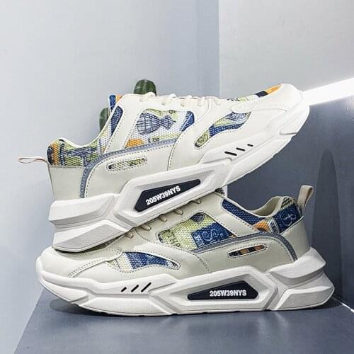 QZHSMY Autumn 2021 Fashion Sneakers Men Leisure Breathable Shoes Man Platform Graffiti Couple Sneakers Tenis Zapatillas Hombre