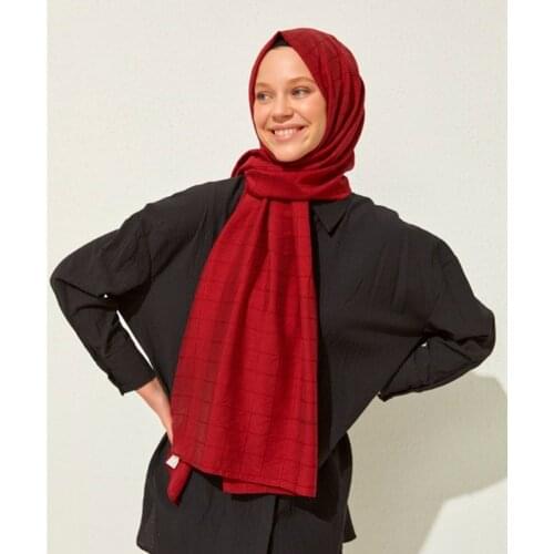 Salland Silk None Shawl Claret Red Comfortable Product Fashion Scarf Hijab Flexible and Breathable Comfy Fabric Quality Robust Original Does Easy Use Quality Shawl Stylish Designs Casual Italian Stitched YokŞal4