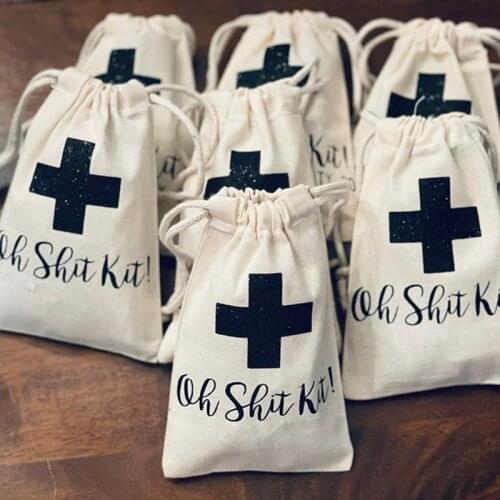 5pcs Hangover Kit Bag Bachelor Bachelorette Party bridal shower birthday Wedding bride to be supplies bridesmaid Groomsmen gift