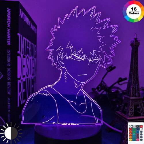 Anime Led Light My Hero Academia Bakugo for Bedroom Decor Birthday Gift Manga Gadget My Hero Academia Katsuki Bakugo 3d Lamp