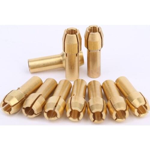 10Pcs 3.2mm Brass Collect Mini Drill Chucks Adapter Dremel Mini Drill Chucks Adapter For Rotary Power Tool 2.9-3.2mm shank