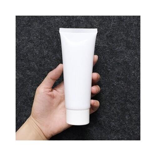 100ml Empty White Cosmetic Container 100g Plastic Tube Makeup Cleanser Lotion Aloe Cream Travel Packaging Bottles
