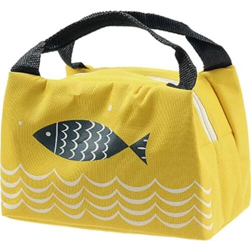 12PCS / LOT Cartoon Lunch Bag Zipper Insulated Thermos Bag Outdoor Insulated Portable Picnic Storage Bag Wholesale